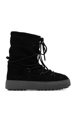 ブーツその他 MOON BOOT WOMEN Luna Low Suede Boots Black Moon Boot Women's Luna Chelsea Suede Black | Buy Moon Boot